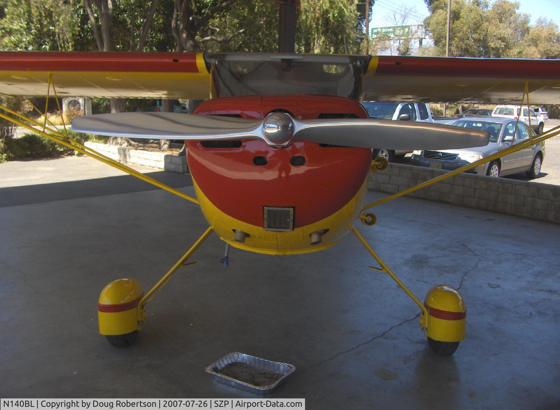 N140BL, 1946 Cessna 140 C/N 14565, Cessna 140, chrome prop & spinner, wheel pants