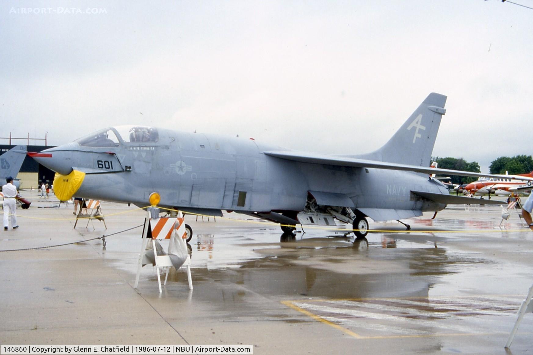 146860, Vought RF-8G Crusader C/N 632, RF-8G at the open house. Last operational F-8 in the Navy.  Now at the National Air & Space Museum
