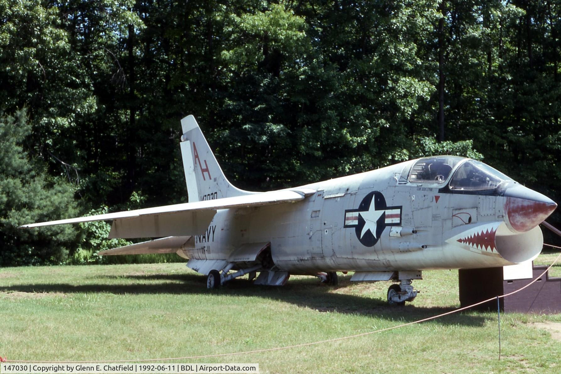 147030, Vought F-8K Crusader C/N 788, F-8K at the New England Air Museum.  Now on the USS Midway.
