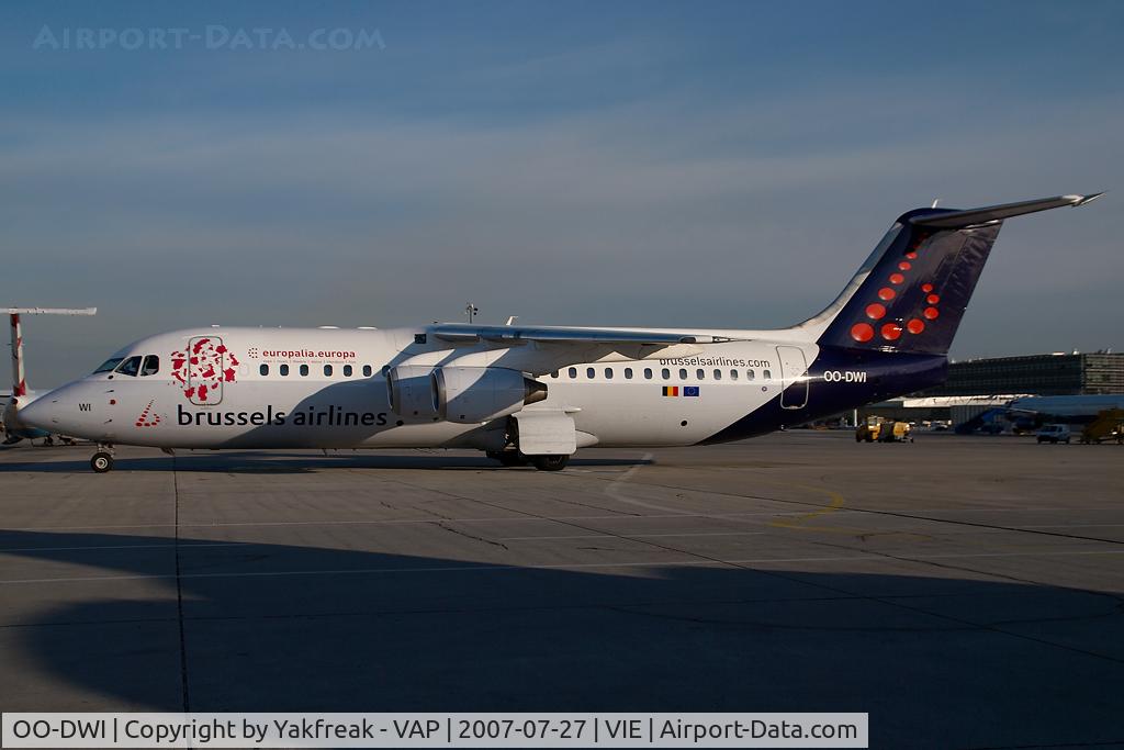 OO-DWI, 1999 British Aerospace Avro 146-RJ100 C/N E3342, Brussels Airlines Bae146
