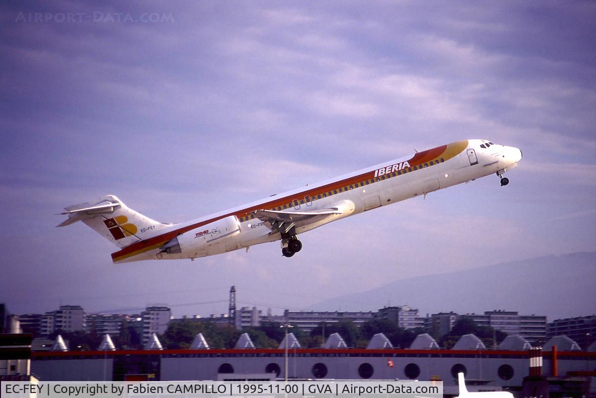 EC-FEY, 1991 McDonnell Douglas MD-87 (DC-9-87) C/N 53208, Iberia