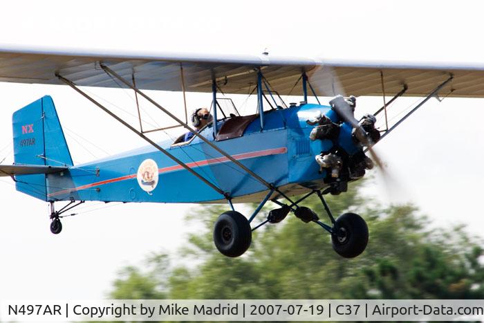 N497AR, 1999 Pietenpol Air Camper C/N LCF2, On final Brodhead 2007