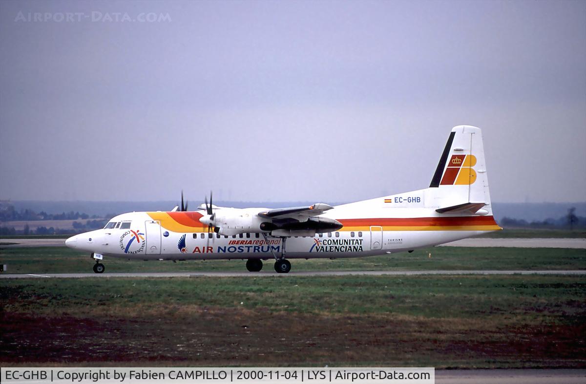 EC-GHB, 1992 Fokker 50 C/N 20257, Iberia RÃ©gional Air Nostrum