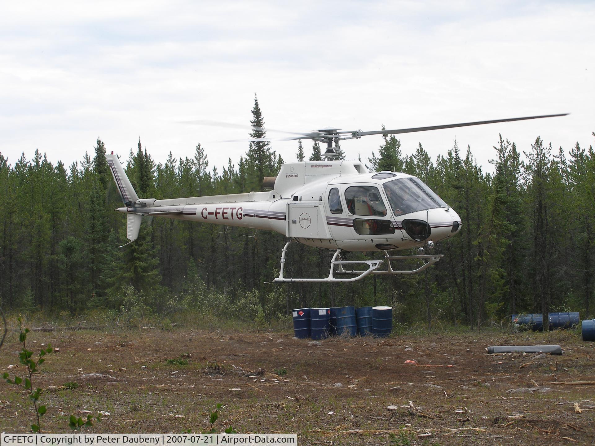 C-FETG, 1981 Aérospatiale AS-350BA Ecureuil C/N 1378, Photograph taken in NE Saskatchewan