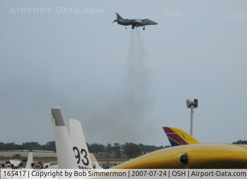 165417, Boeing AV-8B+(R)-26-MC Harrier II Plus C/N B289, Italian AF Harrier hovering at Airventure '07
