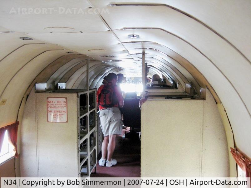 N34, 1945 Douglas R4D-7 C/N 33359, Looking forward from the back