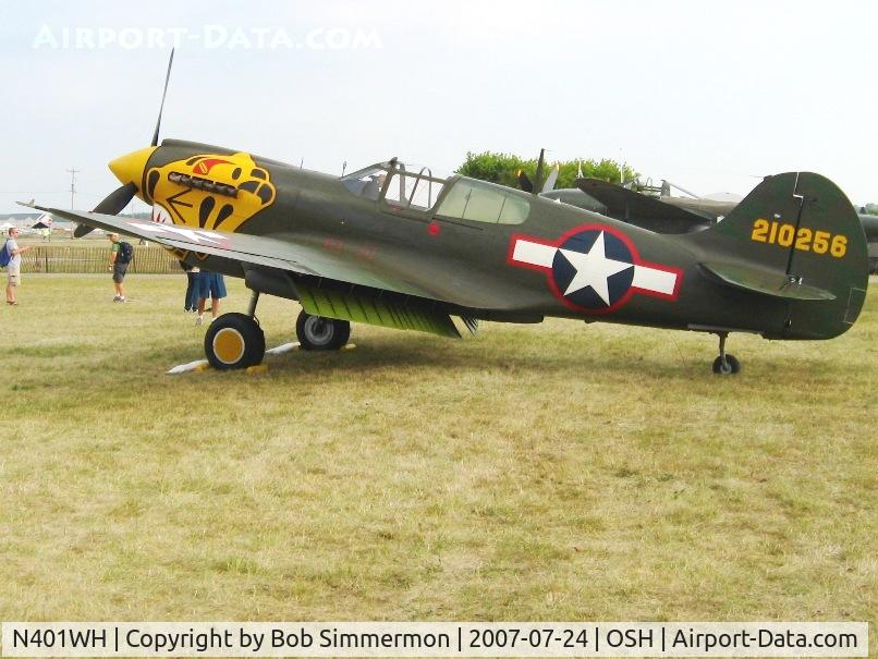 N401WH, 1942 Curtiss P-40K Warhawk C/N 42-10256, Airventure '07