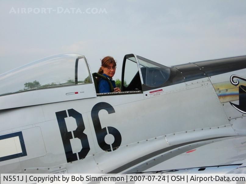 N551J, 1957 North American P-51D Mustang C/N 44-74230, Mustang pen at Airventure '07