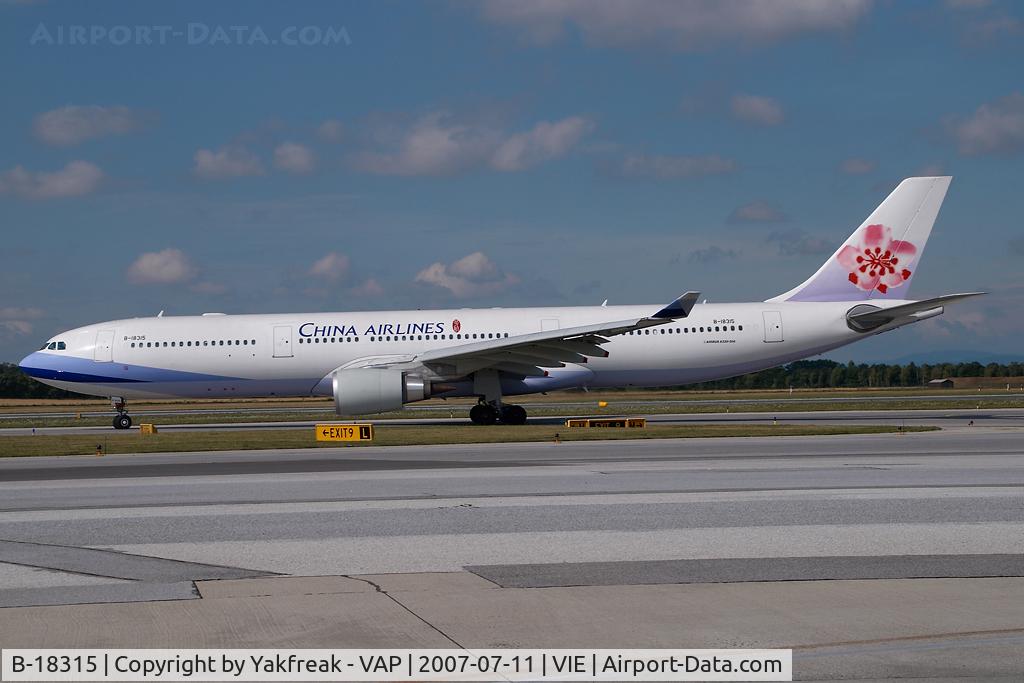 B-18315, 2007 Airbus A330-302 C/N 823, China Airlines Airbus 333-300