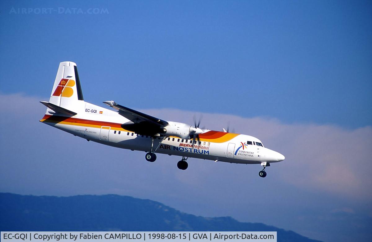 EC-GQI, 1992 Fokker 50 C/N 20251, Iberia RÃ©gional Air Nostrum