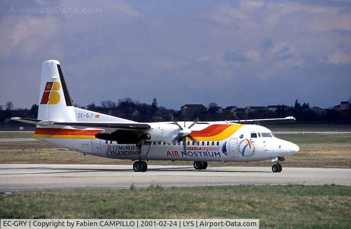 EC-GRY, 1993 Fokker 50 C/N 20280, Iberia RÃ©gional Air Nostrum