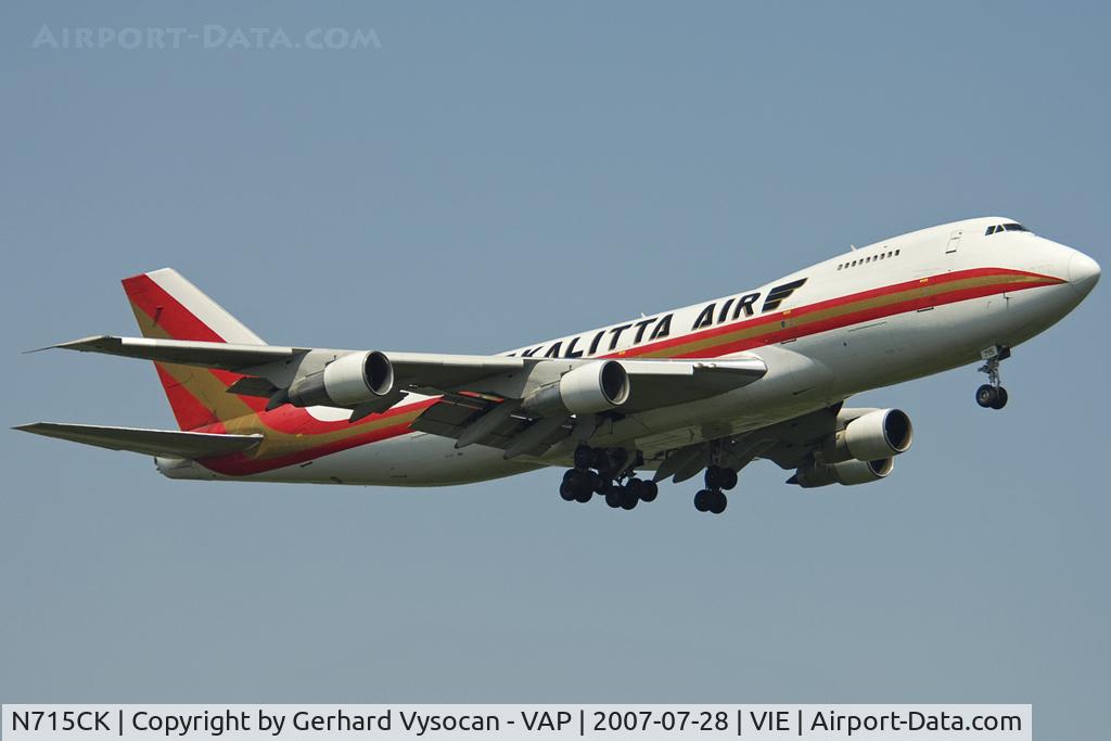 N715CK, 1982 Boeing 747-209B C/N 22447, rare visitor @ VIE