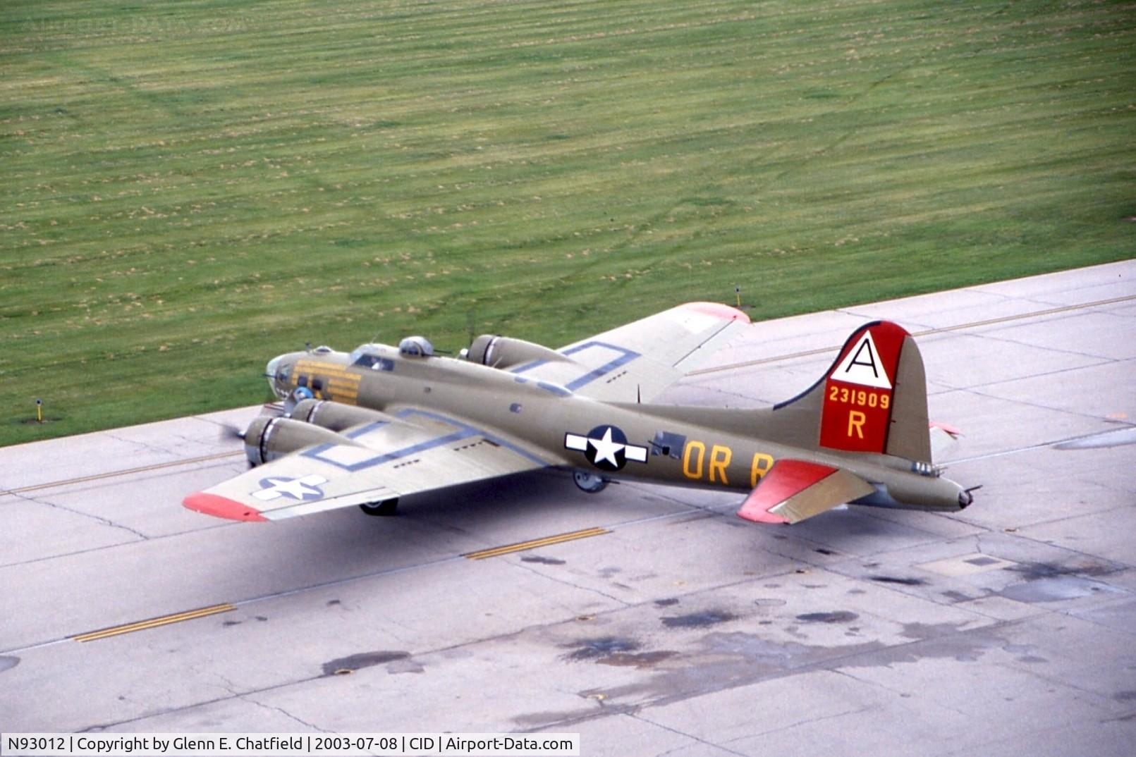 N93012, 1944 Boeing B-17G-30-BO Flying Fortress C/N 32264, Viewed from the control tower - taxiing for departure