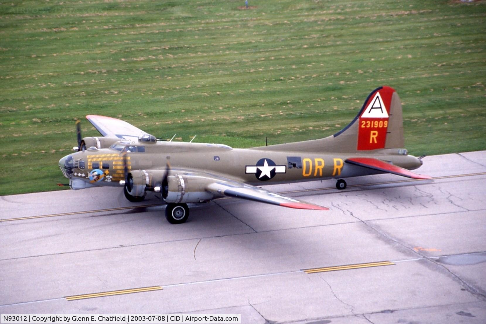 N93012, 1944 Boeing B-17G-30-BO Flying Fortress C/N 32264, Viewed from the control tower - taxiing for departure