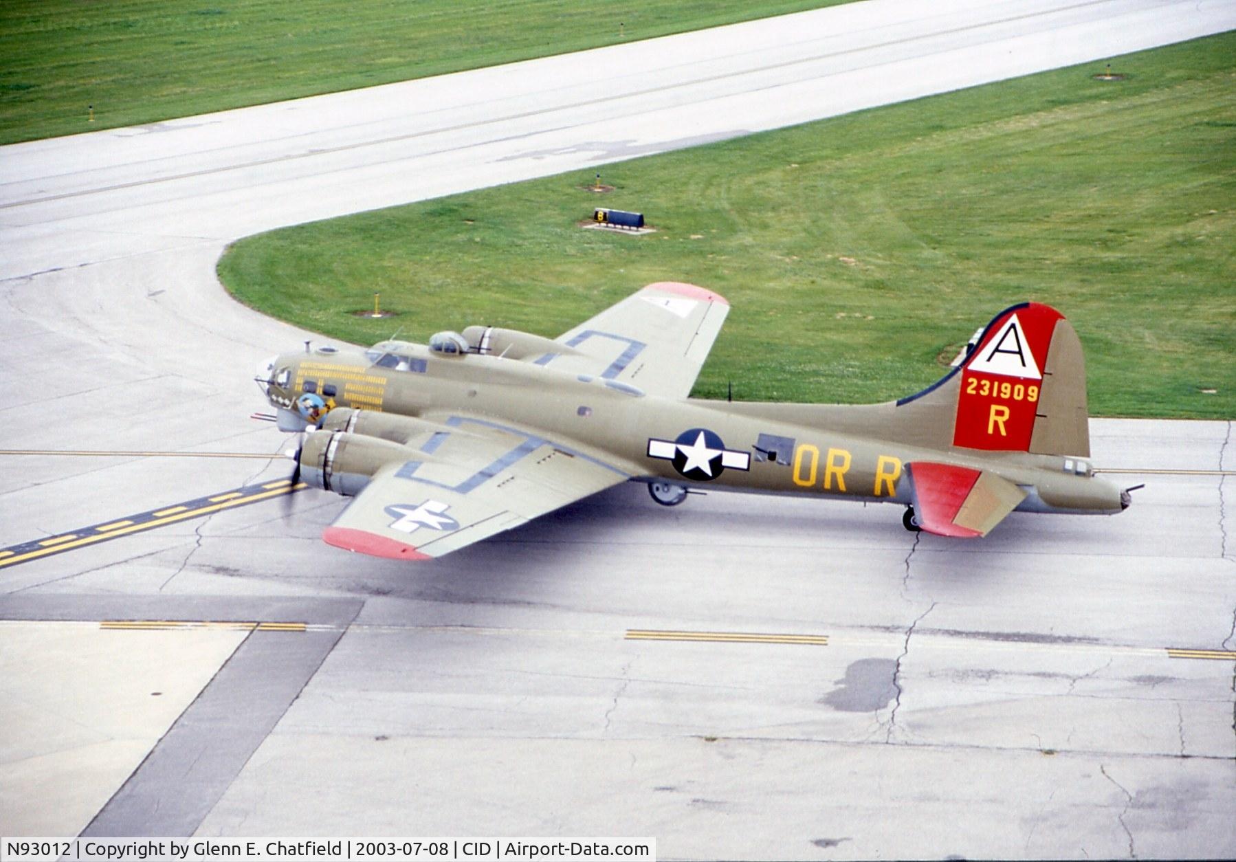 N93012, 1944 Boeing B-17G-30-BO Flying Fortress C/N 32264, Viewed from the control tower - taxiing for departure