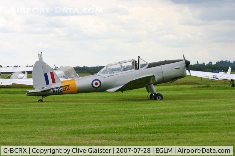 G-BCRX, 1950 De Havilland DHC-1 Chipmunk T.10 C/N C1/0232, Flying with serial number WD292 in Royal Air Force colour scheme