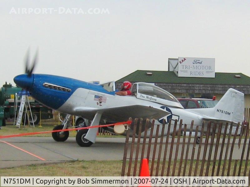 N751DM, 1997 Stewart 51 S-51D Mustang C/N 105, Airventure '07