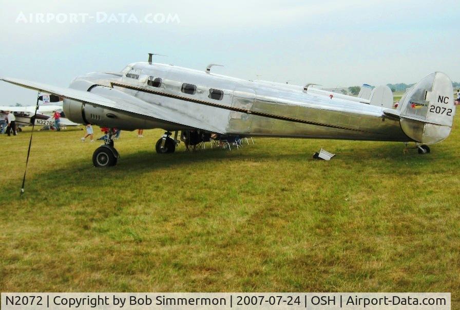 N2072, 1936 Lockheed 12A Electra Junior C/N 1208, Airventure '07