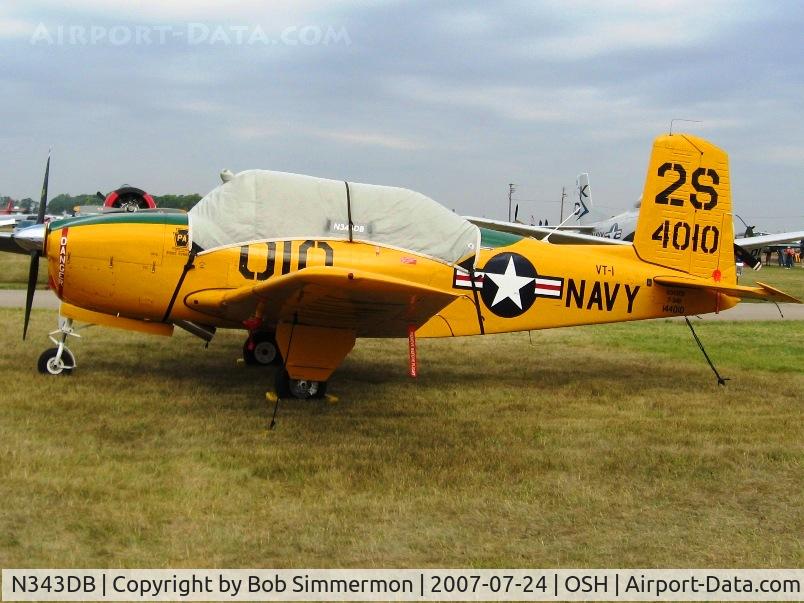 N343DB, 1957 Beech T-34B Mentor C/N BG-317, Airventure '07
