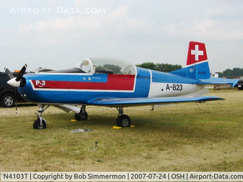 N4103T, 1958 Pilatus P3-05 C/N 461-10, Airventure '07