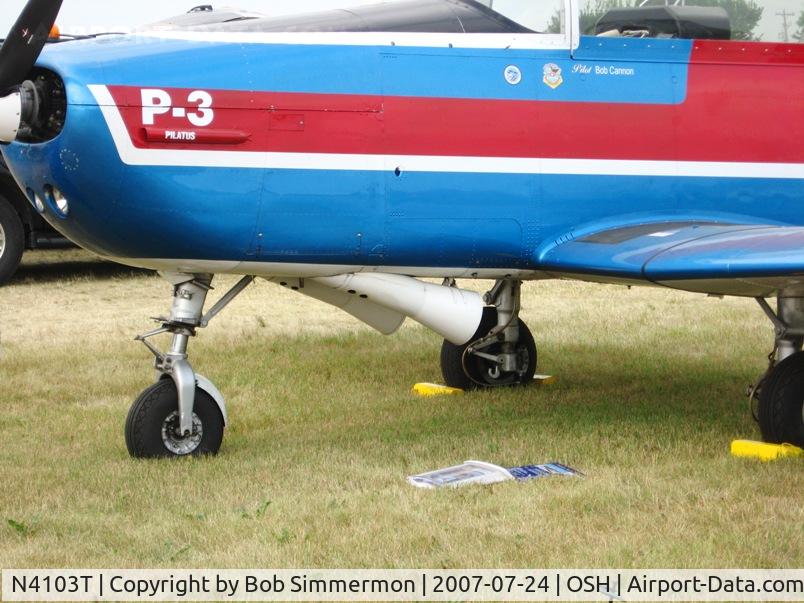N4103T, 1958 Pilatus P3-05 C/N 461-10, Airventure '07.  Now THAT's a tailpipe.