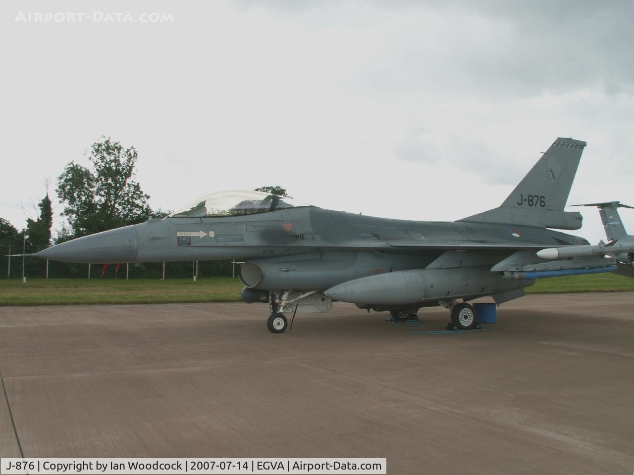 J-876, Fokker F-16AM Fighting Falcon C/N 6D-93, F-16AM/332 Sqn Netherlands AF/RIAT Fairford