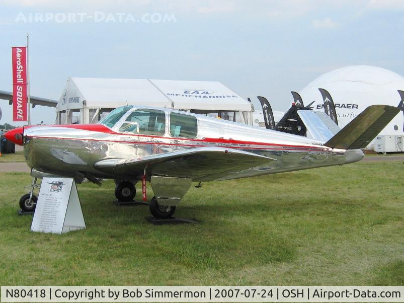 N80418, 1947 Beech 35 Bonanza C/N D-18, Airventure '07