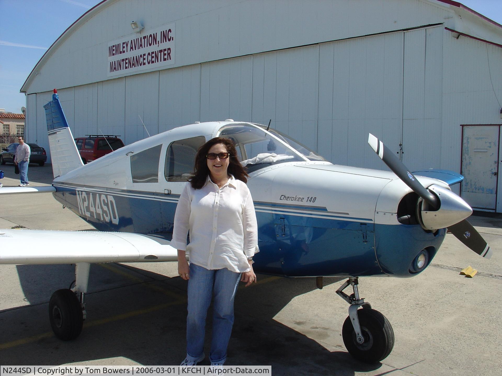 N244SD, 1971 Piper PA-28-140 C/N 28-7125536, Joann Bowers with N244SD