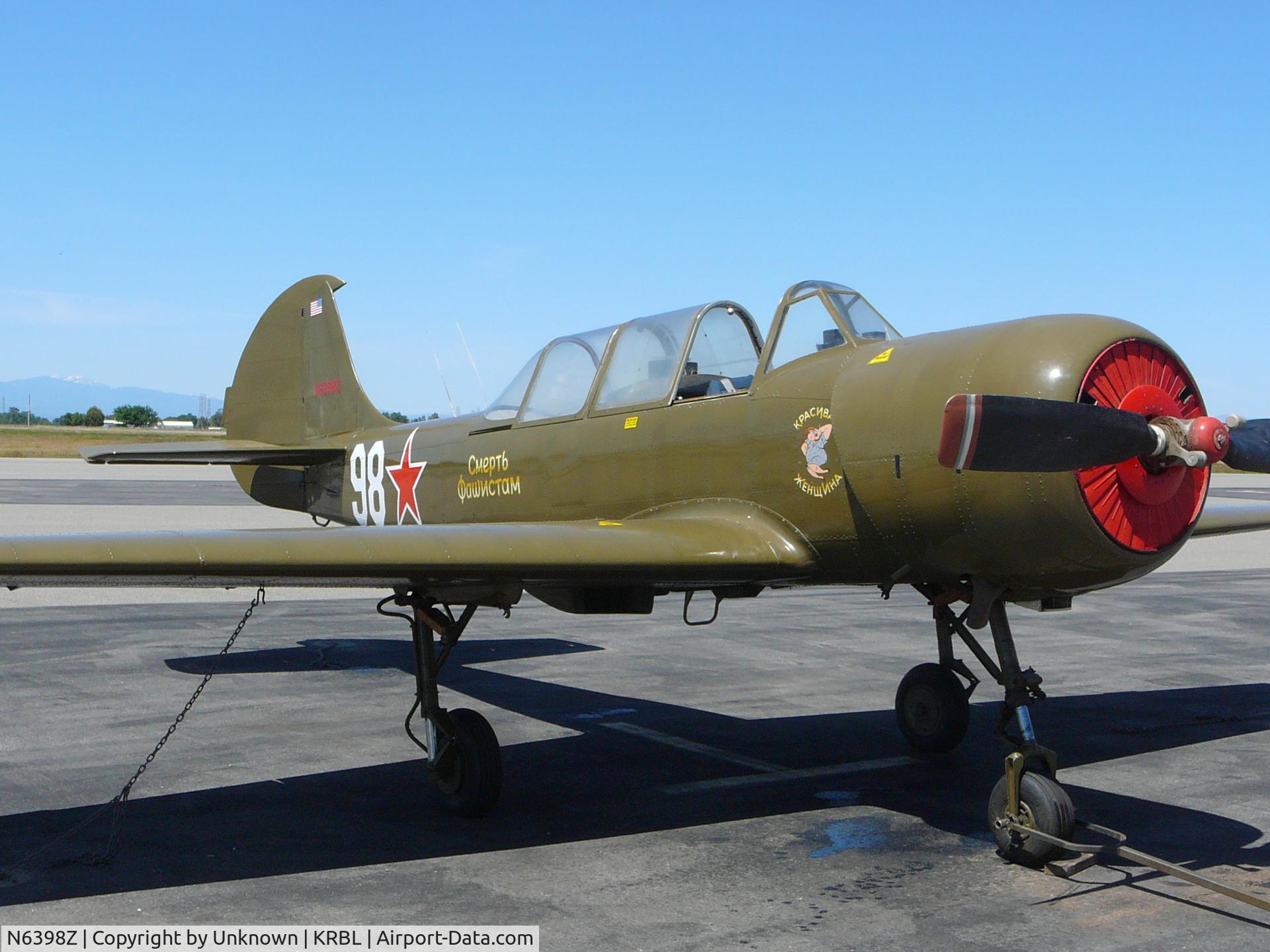 N6398Z, 1984 Yakovlev Yak-52 C/N 833904, Currently Based in Red Bluff,CA