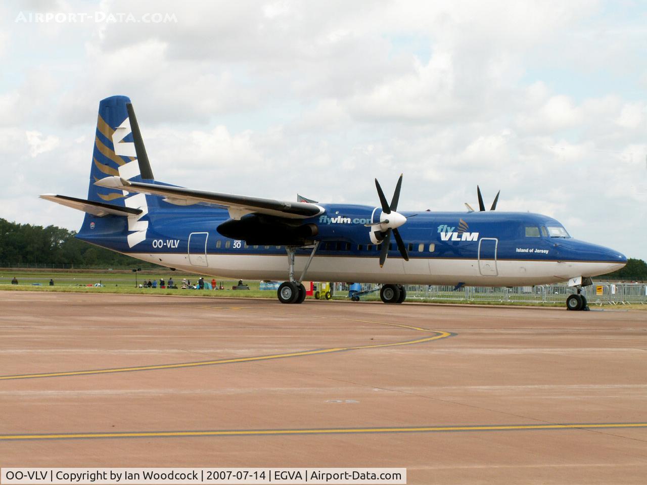 OO-VLV, 1989 Fokker 50 C/N 20160, Fokker 50/VLM/RIAT Fairford