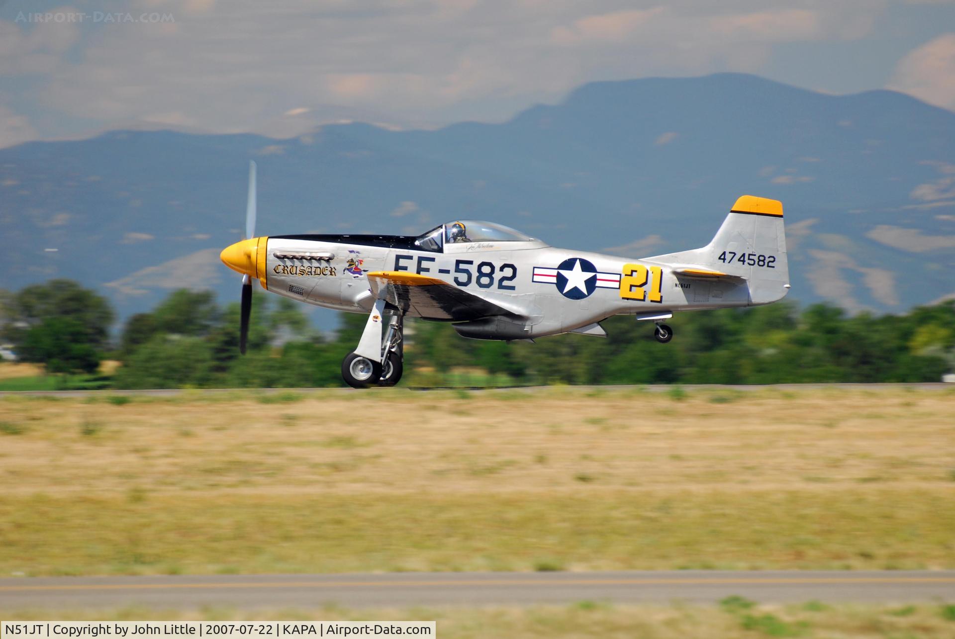 N51JT, 1946 North American P-51D Mustang C/N 122-41122 (44-74582), Ready to rotate, this plane does not like to stay on the ground
