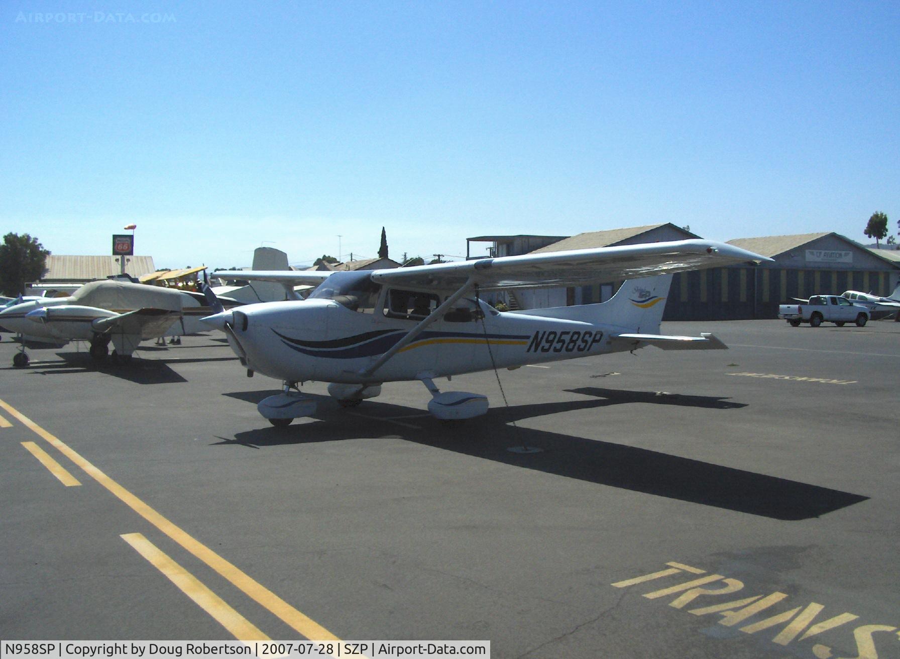 N958SP, 1999 Cessna 172S C/N 172S8158, 1999 Cessna 172S SKYHAWK SP, Lycoming IO-360-L2A 180 Hp