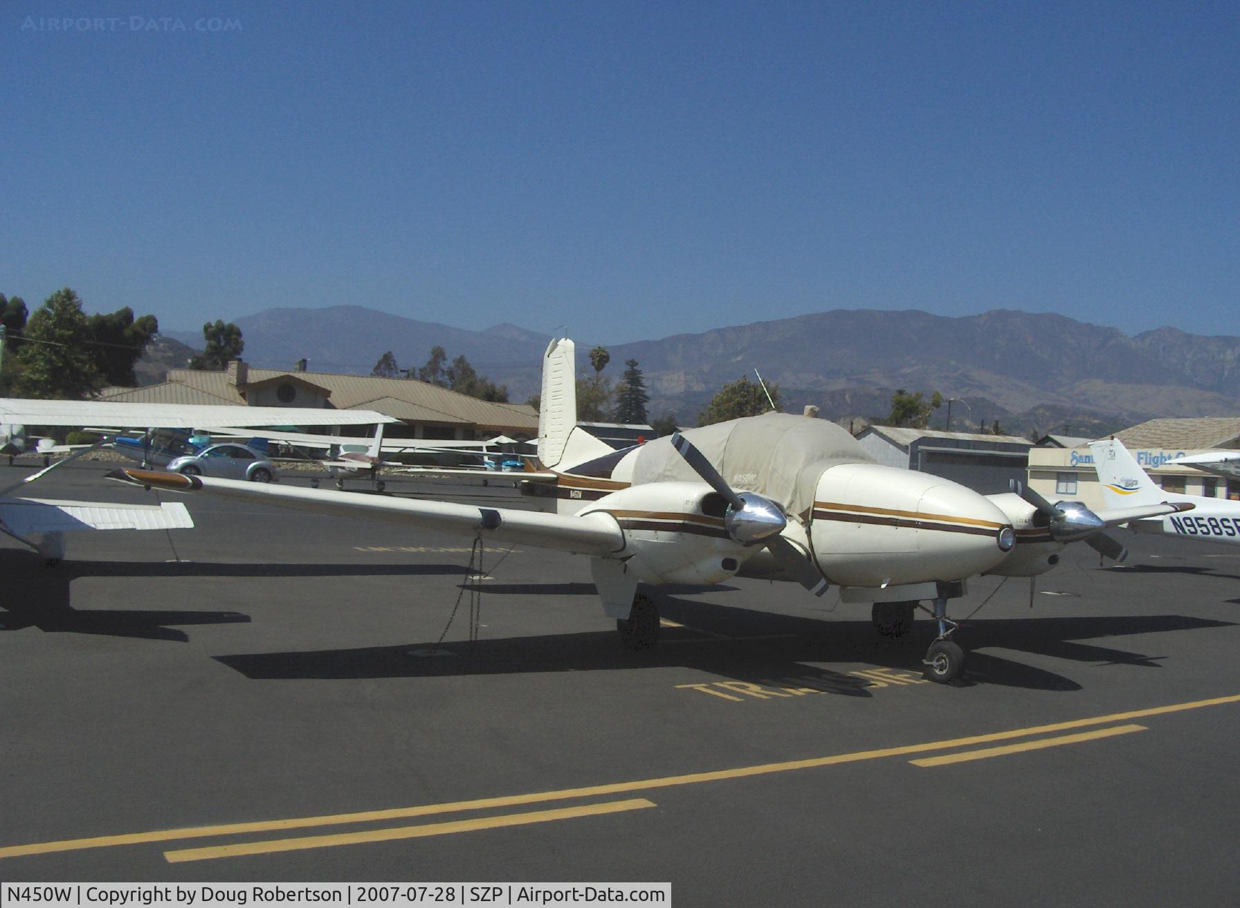 N450W, 1958 Beech 95 C/N TD-87, 1958 Beech 95 TRAVEL AIR, two Lycoming O&VO-360 180 Hp each