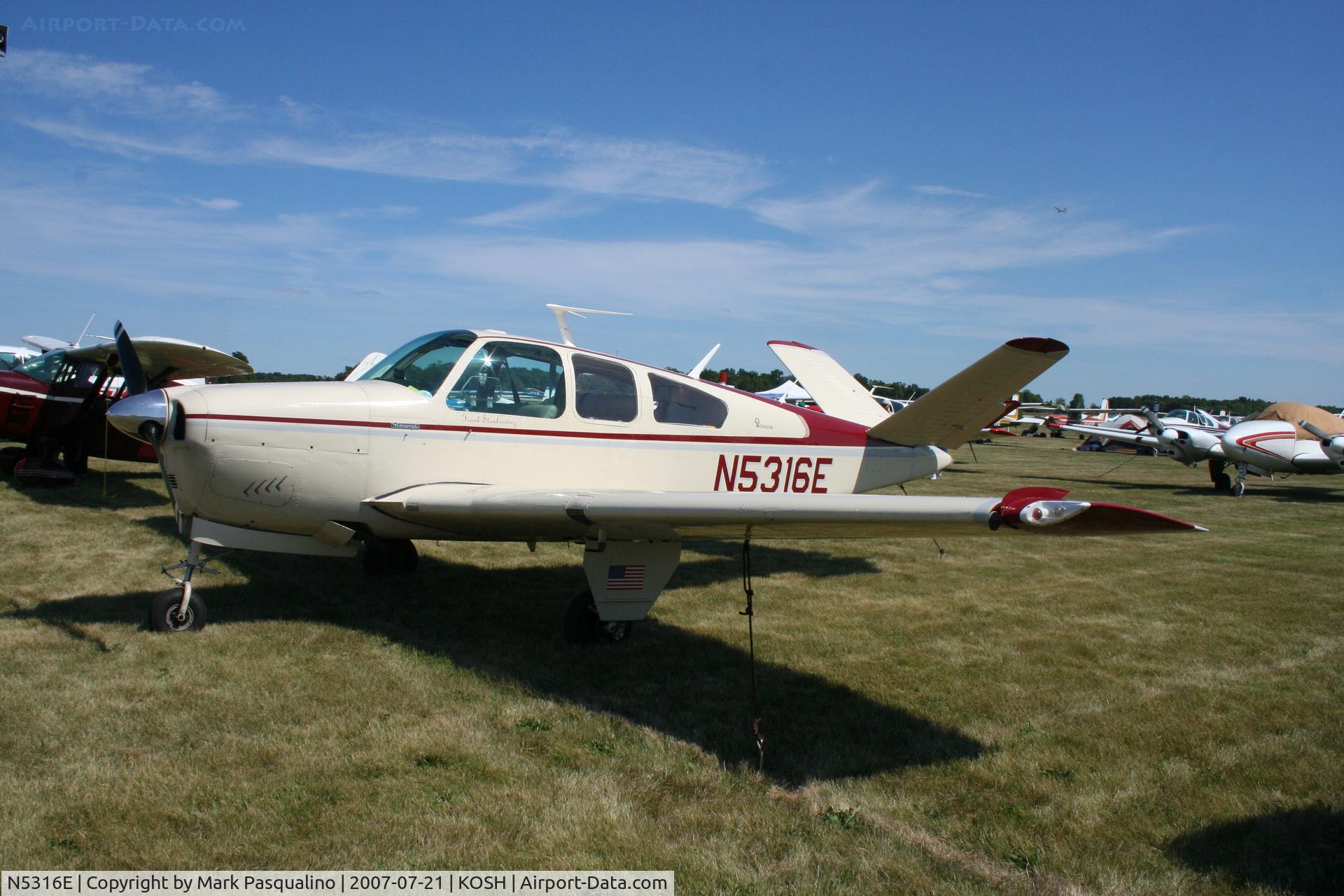 N5316E, 1959 Beech K35 Bonanza C/N D-5813, Beech K35