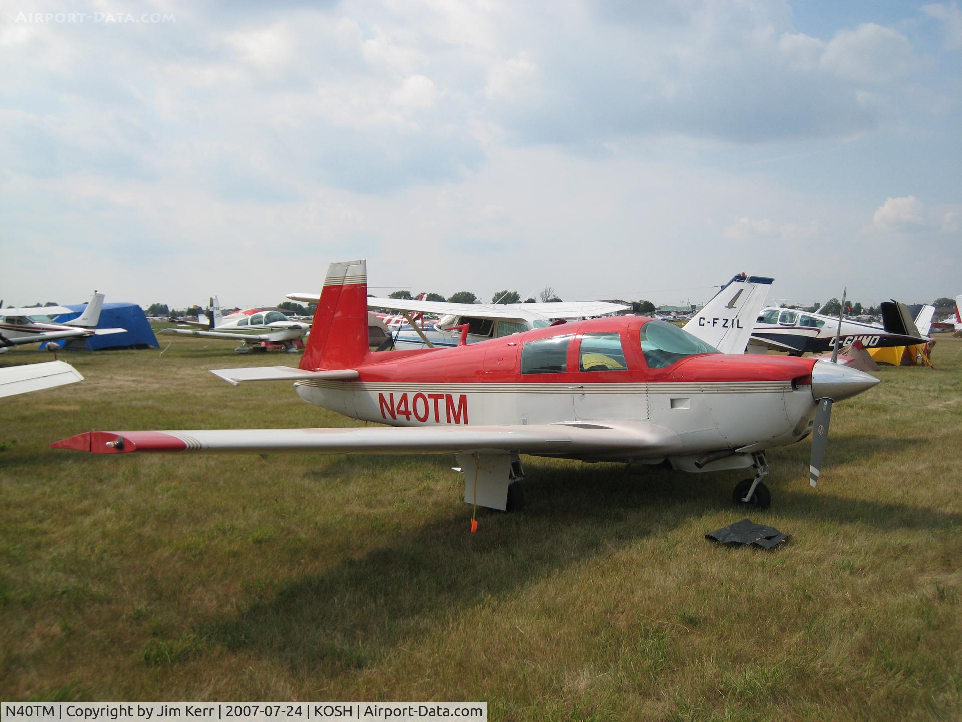 N40TM, 1966 Mooney M20E C/N 1063, EAA AirVenture Oshkosh 2007