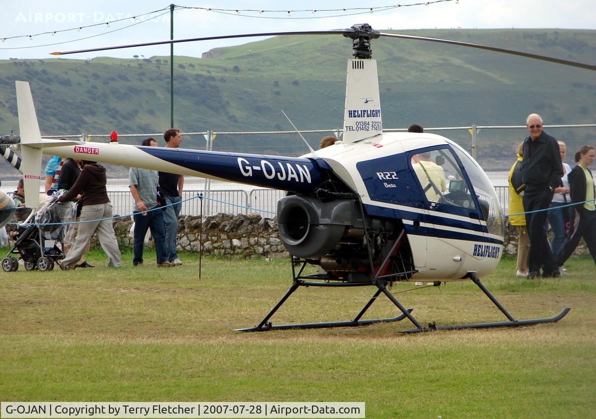 G-OJAN, 1991 Robinson R22 Beta C/N 2012, at Helidays 2007 at Weston-Super-Mare , UK