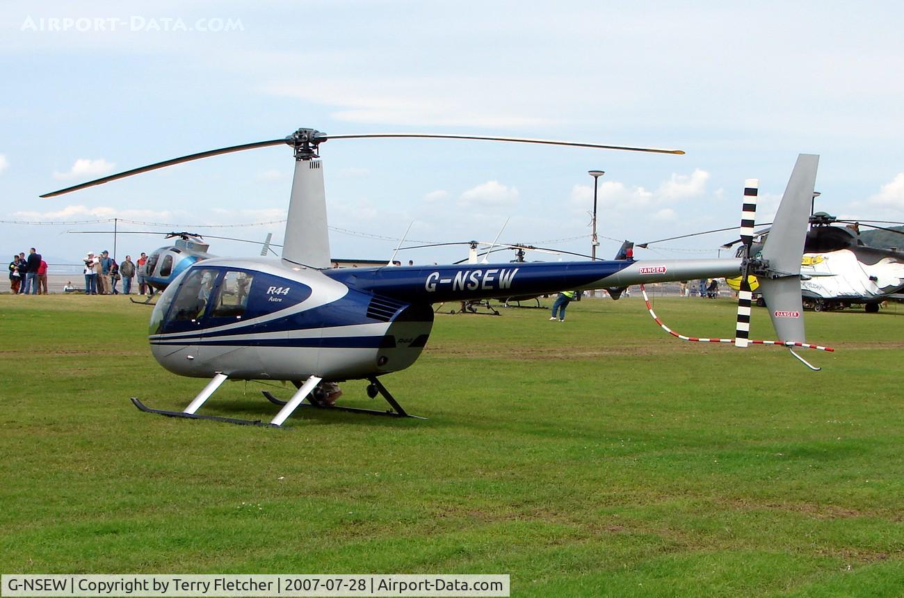 G-NSEW, 1999 Robinson R44 C/N 0615, at Helidays 2007 at Weston-Super-Mare , UK
