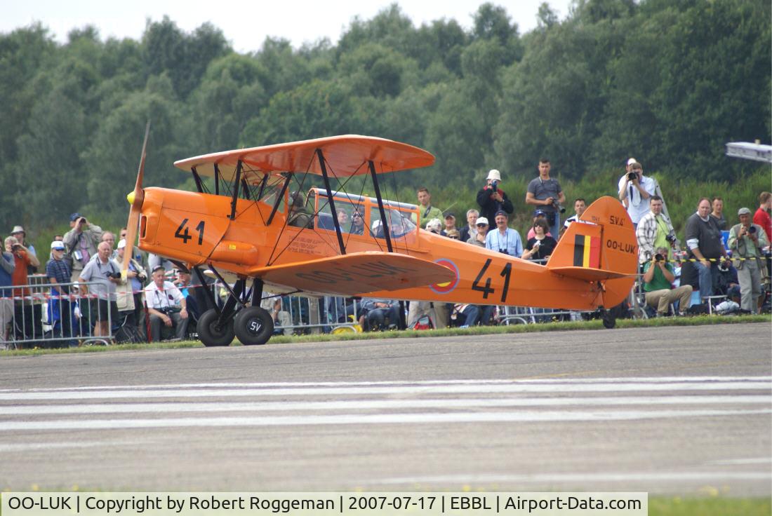 OO-LUK, Stampe-Vertongen SV-4B C/N 1183, OIE 2007.20 Years OCU.Photoshoot.Ex V-41 Belgian Air Force.