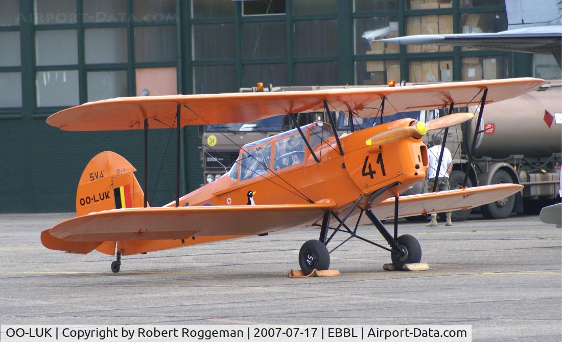 OO-LUK, Stampe-Vertongen SV-4B C/N 1183, OIE 2007.20 Years OCU.Photoshoot.Ex V-41 Belgian Air Force.