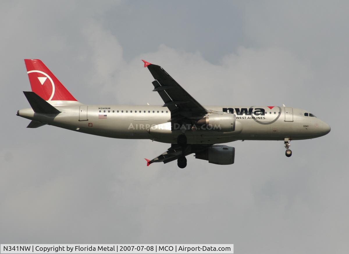 N341NW, 1992 Airbus A320-212 C/N 380, Northwest