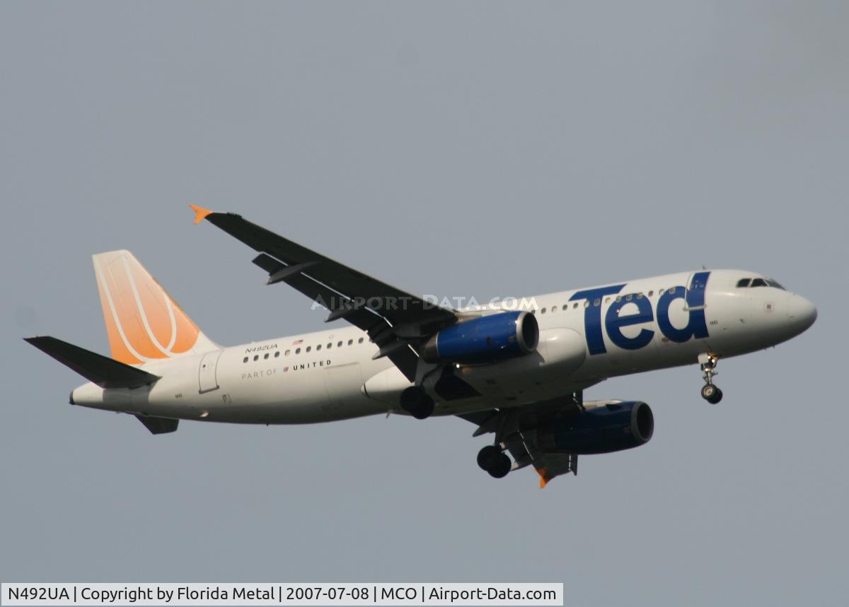N492UA, 2002 Airbus A320-232 C/N 1755, Ted