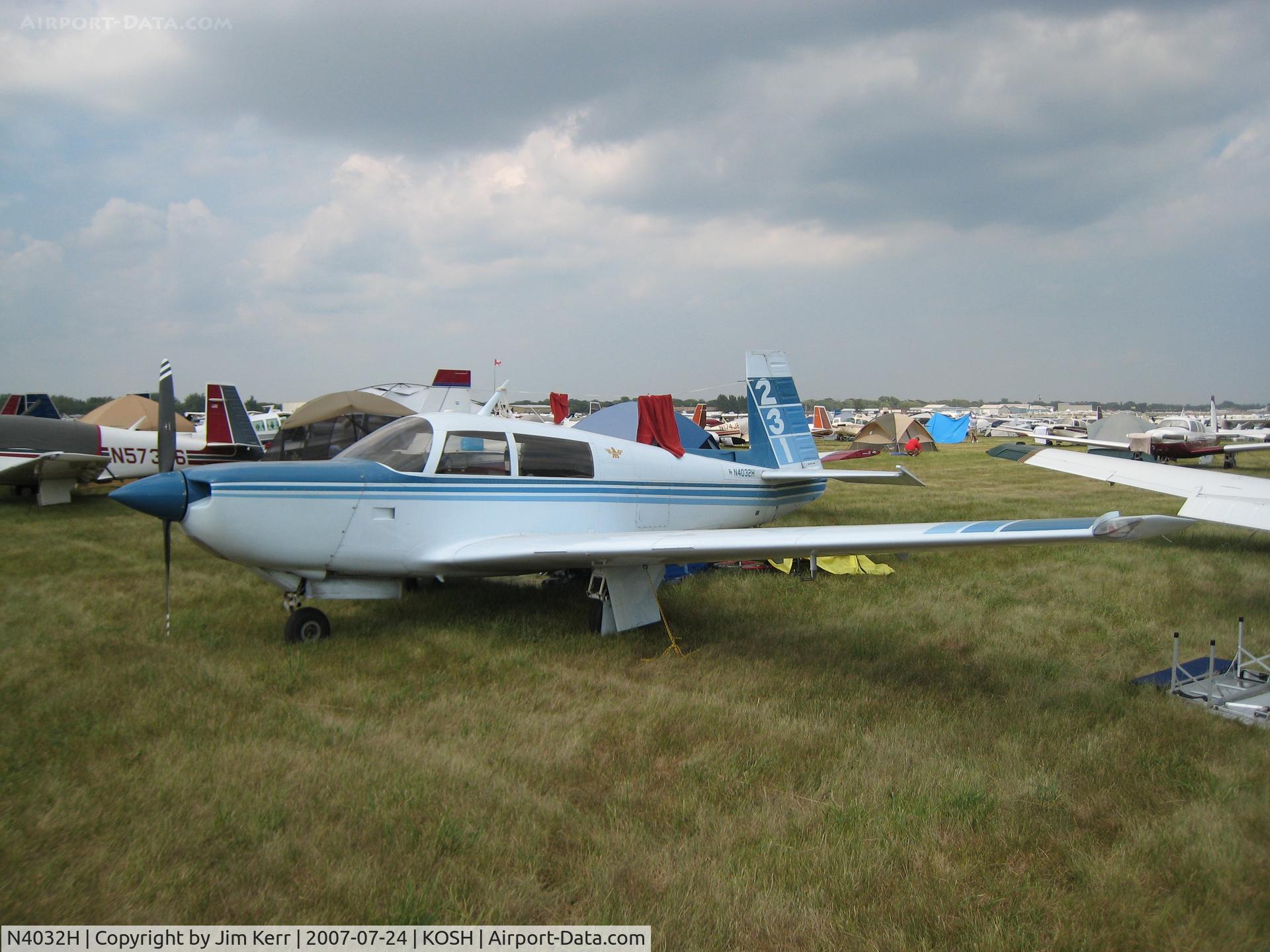 N4032H, 1980 Mooney M20K C/N 25-0456, EAA AirVenture Oshkosh 2007
