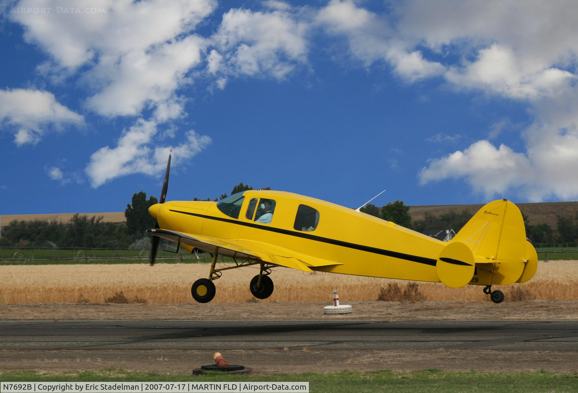 N7692B, 1957 Bellanca 14-19-2 Cruisair Senior C/N 4043, OK. I admit it. I'm new at this, but I shopped in some clouds.
