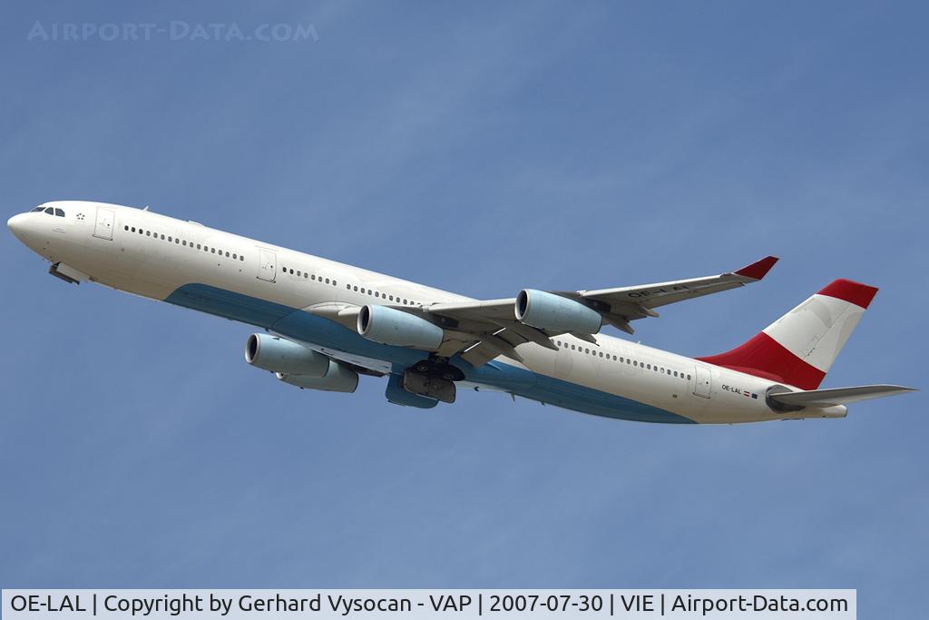 OE-LAL, 1999 Airbus A340-313 C/N 263, one of her last takeoff