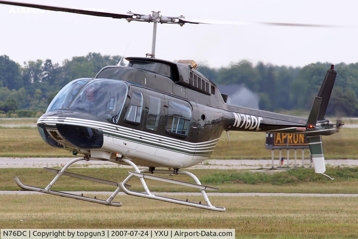 N76DC, 1981 Bell 206L-1 LongRanger II C/N 45471, Landing next to Ramp III.