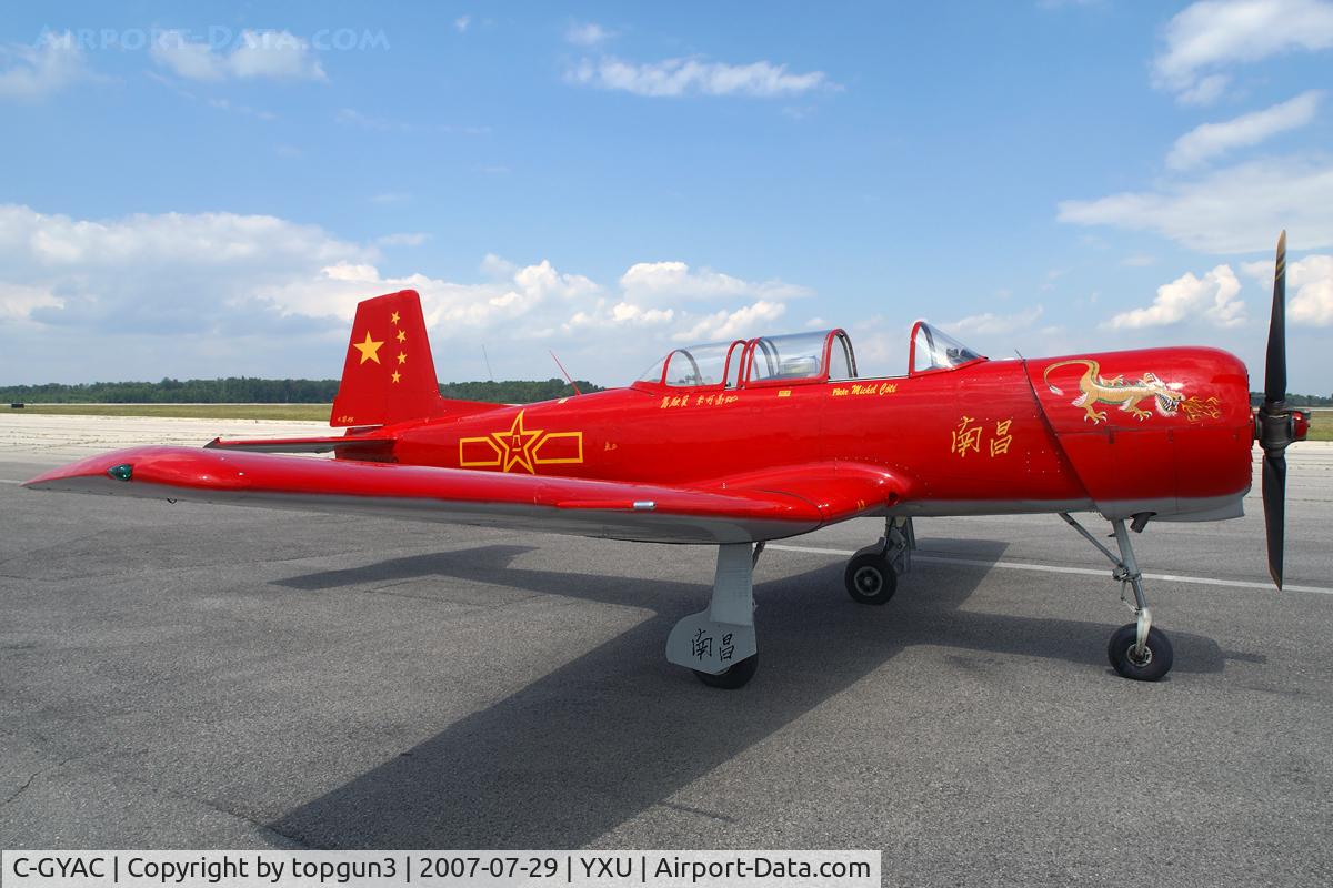 C-GYAC, 1965 Nanchang CJ-6A C/N 1232028, Parked at SHELL ramp.