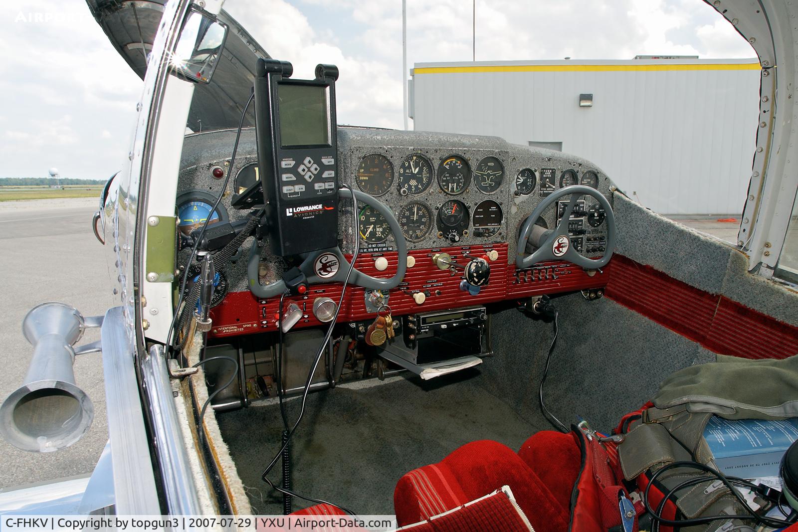 C-FHKV, 1946 Globe GC-1B Swift C/N 1205, Cockpit view