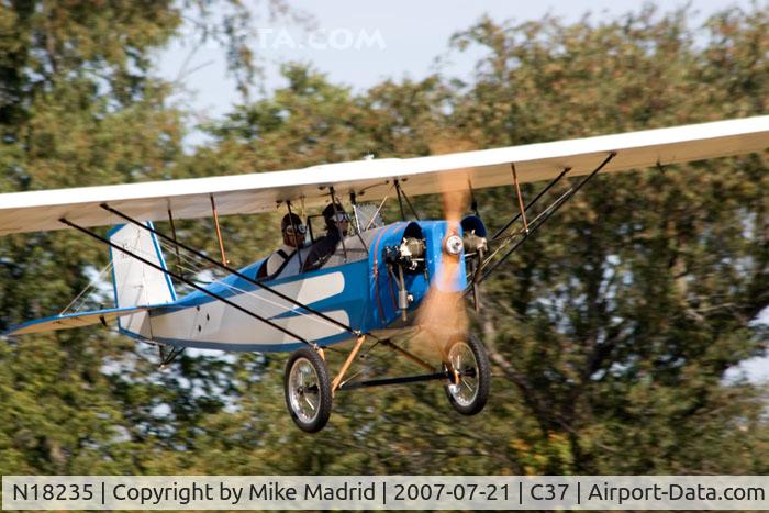 N18235, 2004 Pietenpol Air Camper C/N 001 (N18235), Fly by Brodhead 2007