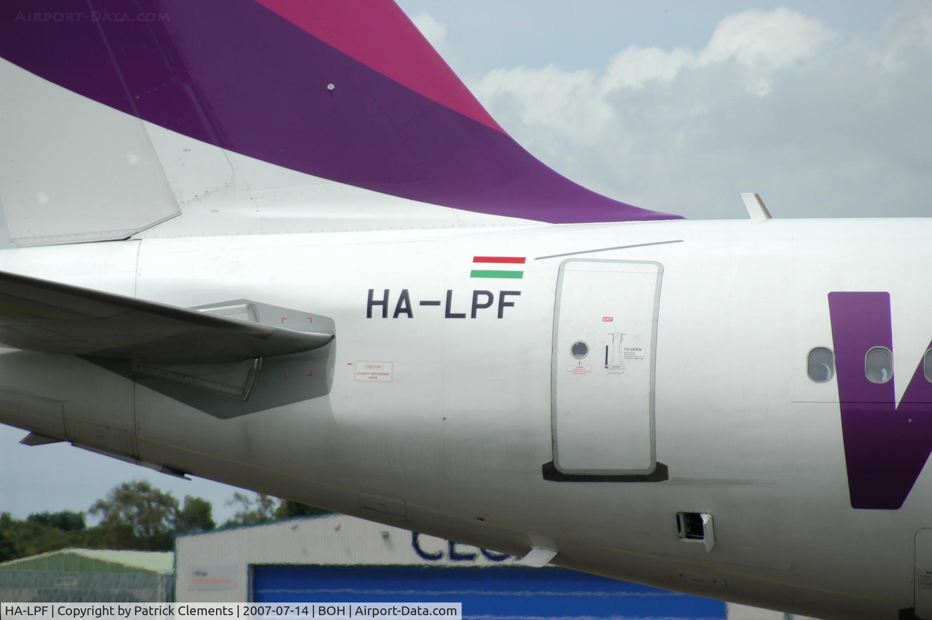 HA-LPF, 2002 Airbus A320-233 C/N 1834, WIZZAIR REAR END