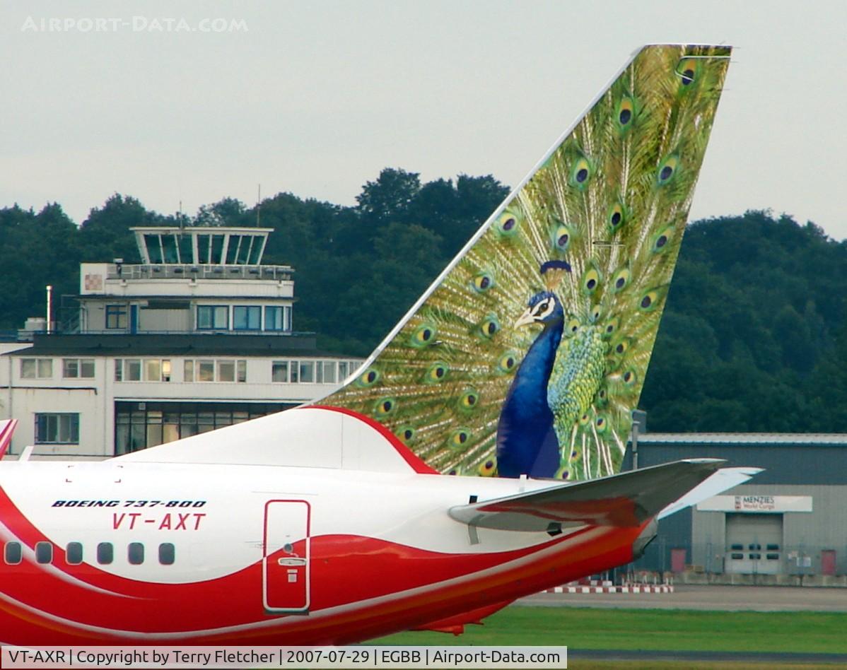 VT-AXR, 2007 Boeing 737-8HJ C/N 36330, Continuing this airline's policy of unique tail schemes